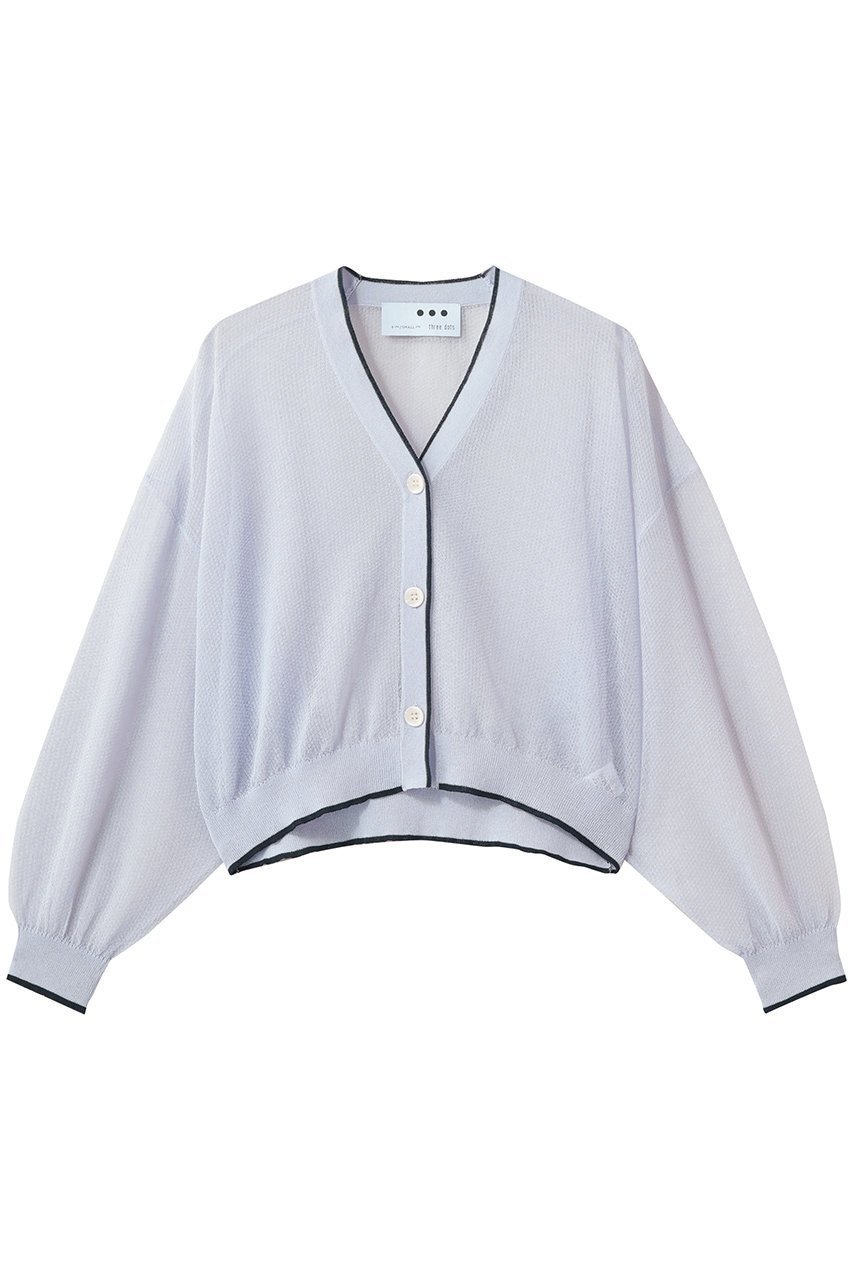【スリー ドッツ/three dots】のアロア シアー カーディガン インテリア・キッズ・メンズ・レディースファッション・服の通販 founy(ファニー) 　ファッション　Fashion　レディースファッション　Fashion for Women　トップス・カットソー　Cut & Sew Tops　カーディガン・羽織り　Layered Style Cardigans　シャツ・ブラウス・オフィスカジュアル　Elegant Blouses & Button-Ups　ロングTシャツ・Tシャツ　Longline T-Shirts & Tees　カットソー・ベーシックTシャツ　Cut-and-Sewn Tops / Stretch Tees & Basics　おすすめ　Recommended / Our Picks　カーディガン　Cardigan, Knitwear　シアー　Sheer, See-Through　シンプル　Simple, Minimal　セットアップ　Set-Up, Coordinated Outfit　タンク　Tank Top, Sleeveless Top　新作・新入荷　New Arrivals / New In　パープル|ID: prp329100004919487 ipo3291000000036905906