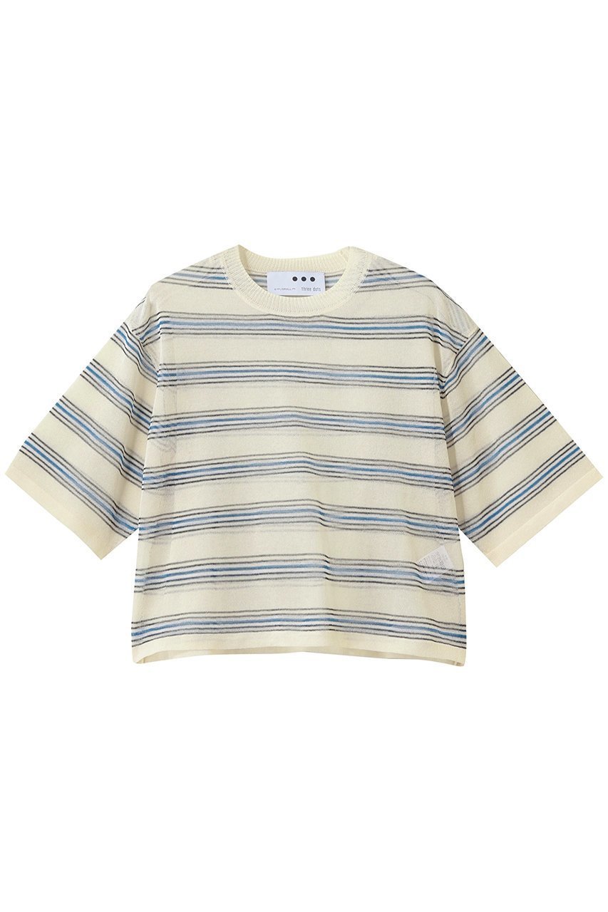 【スリー ドッツ/three dots】のアロア シアーTシャツ インテリア・キッズ・メンズ・レディースファッション・服の通販 founy(ファニー) 　ファッション　Fashion　レディースファッション　Fashion for Women　トップス・カットソー　Cut & Sew Tops　シャツ・ブラウス・オフィスカジュアル　Elegant Blouses & Button-Ups　ロングTシャツ・Tシャツ　Longline T-Shirts & Tees　カットソー・ベーシックTシャツ　Cut-and-Sewn Tops / Stretch Tees & Basics　インナー　Innerwear　サロペット　Overalls, Salopette　シアー　Sheer, See-Through　ショート　Short, Short Length　スリーブ　Sleeve, Long Sleeve / Short Sleeve　トレンド　Trend, Trending Now　バランス　Balance, Style Balance　新作・新入荷　New Arrivals / New In　エクルマルチ|ID: prp329100004919488 ipo3291000000036905917