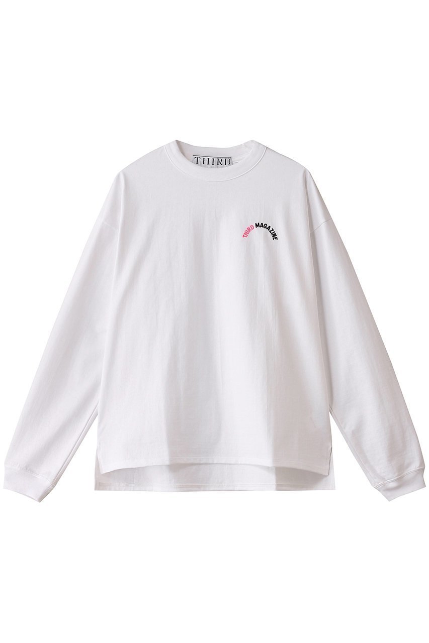 【サードマガジン/THIRD MAGAZINE】のラウンドロゴロングTシャツ 人気、トレンドファッション・服の通販 founy(ファニー) 　ファッション　Fashion　レディースファッション　Fashion for Women　トップス・カットソー　Cut & Sew Tops　シャツ・ブラウス・オフィスカジュアル　Elegant Blouses & Button-Ups　ロングTシャツ・Tシャツ　Longline T-Shirts & Tees　カットソー・ベーシックTシャツ　Cut-and-Sewn Tops / Stretch Tees & Basics　シンプル　Simple, Minimal　スリーブ　Sleeve, Long Sleeve / Short Sleeve　ロング　Long, Long-Length　長袖　Long Sleeve, Full Sleeve　 other-1|ID: prp329100004919494 ipo3291000000036906090