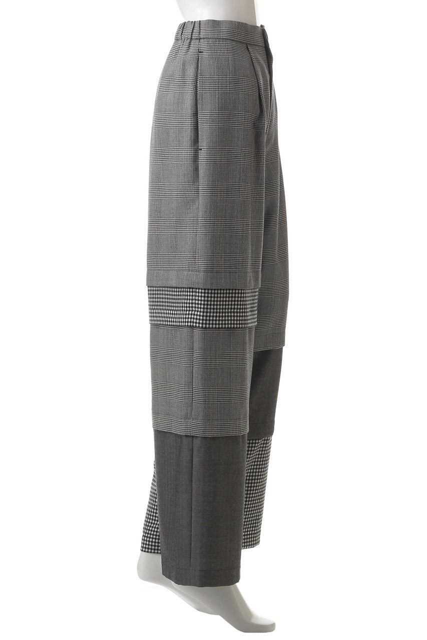 【エンフォルド/ENFOLD】のモノトーンチェック Mix ワイド PT/パンツ 人気、トレンドファッション・服の通販 founy(ファニー) 　ファッション　Fashion　レディースファッション　Fashion for Women　パンツ　Pants & Trousers　シンプル　Simple, Minimal　ストレート　Straight, Straight Cut　チェック　Check, Plaid, Tartan　ミックス　Mix, Mixed Style　モノトーン　Monotone, Black and White　ワイド　Wide, Wide Fit　other-3|ID: prp329100004919556 ipo3291000000036907661