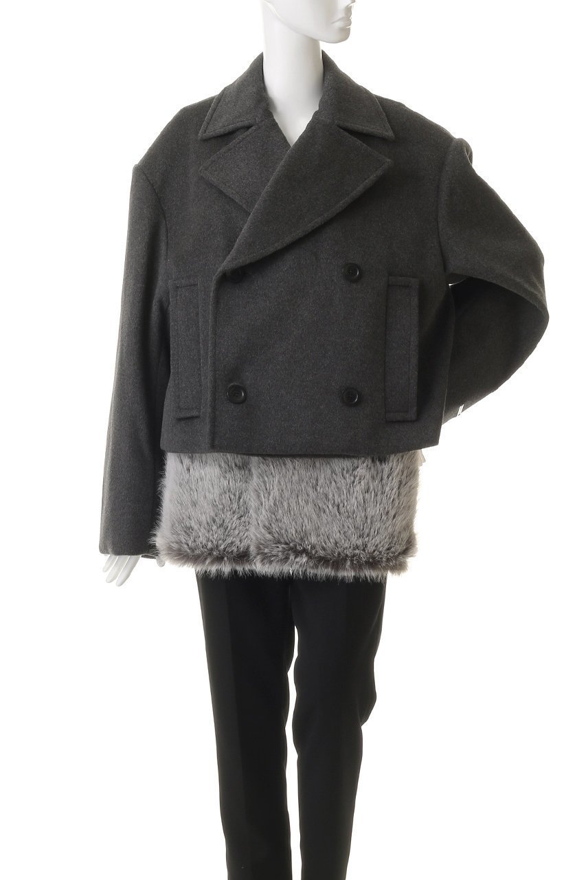 【プランク プロジェクト/PRANK PROJECT】のファーレイヤードピーコート / Fur Layered Peacoat 人気、トレンドファッション・服の通販 founy(ファニー) 　ファッション　Fashion　レディースファッション　Fashion for Women　アウター　Coat / Outerwear Collection　コート・ロングコート・ピーコート　Long Coats, Peacoats & More　Pコート　Pea Coats　ショルダー　Shoulder, Shoulder Strap　ショート　Short, Short Length　フェイクファー　Faux Fur, Imitation Fur　other-2|ID: prp329100004919567 ipo3291000000036907946