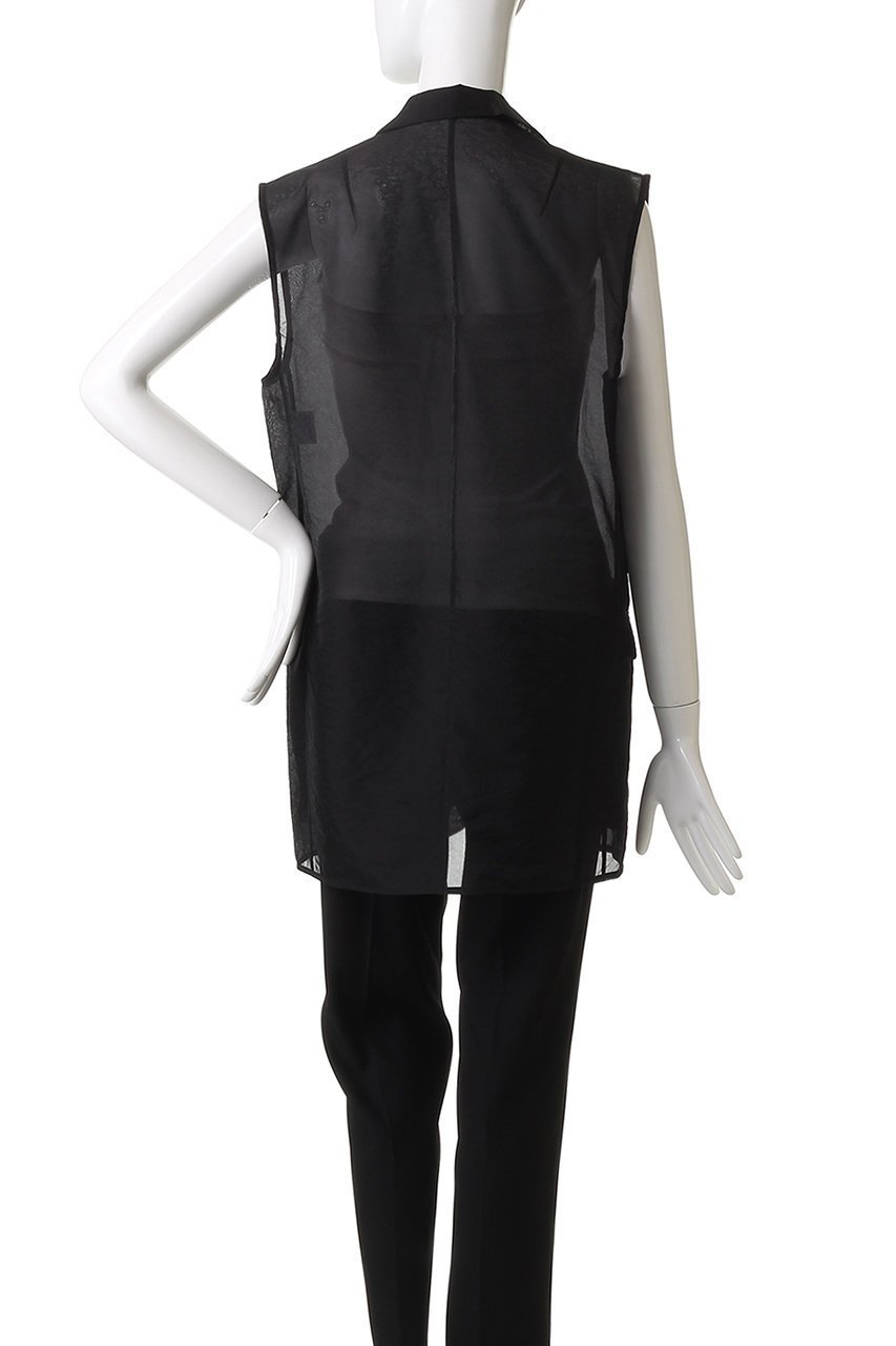 【アンクレイヴ/uncrave】のシアーオーガンジー テーラードジレ 人気、トレンドファッション・服の通販 founy(ファニー) 　ファッション　Fashion　レディースファッション　Fashion for Women　アウター　Coat / Outerwear Collection　レディースジャケット・軽アウター　Jackets　エアリー　Airy Texture　シアー　Sheer, See-Through　シンプル　Simple, Minimal　ジャケット　Jacket, Outerwear　ブライト　Bright, Shiny　ベスト　Vest, Waistcoat　エレガント 上品　Elegant　other-4|ID: prp329100004919568 ipo3291000000036907968