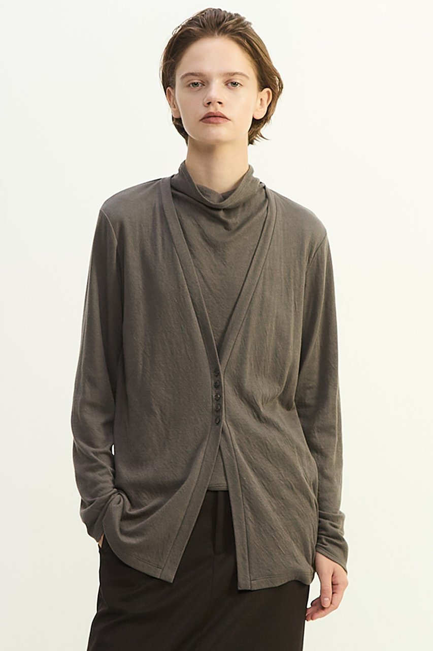 【プレインピープル/PLAIN PEOPLE】のスーピマカシミヤダブルガーゼVネックカーディガン 人気、トレンドファッション・服の通販 founy(ファニー) 　ファッション　Fashion　レディースファッション　Fashion for Women　トップス・カットソー　Cut & Sew Tops　カーディガン・羽織り　Layered Style Cardigans　シャツ・ブラウス・オフィスカジュアル　Elegant Blouses & Button-Ups　ロングTシャツ・Tシャツ　Longline T-Shirts & Tees　カットソー・ベーシックTシャツ　Cut-and-Sewn Tops / Stretch Tees & Basics　Vネックトップス　V-Neck Tops / V-Cut Neckline Shirts　インナー　Innerwear　カーディガン　Cardigan, Knitwear　ダブル　Double, Double-Breasted　other-4|ID: prp329100004919585 ipo3291000000036908247