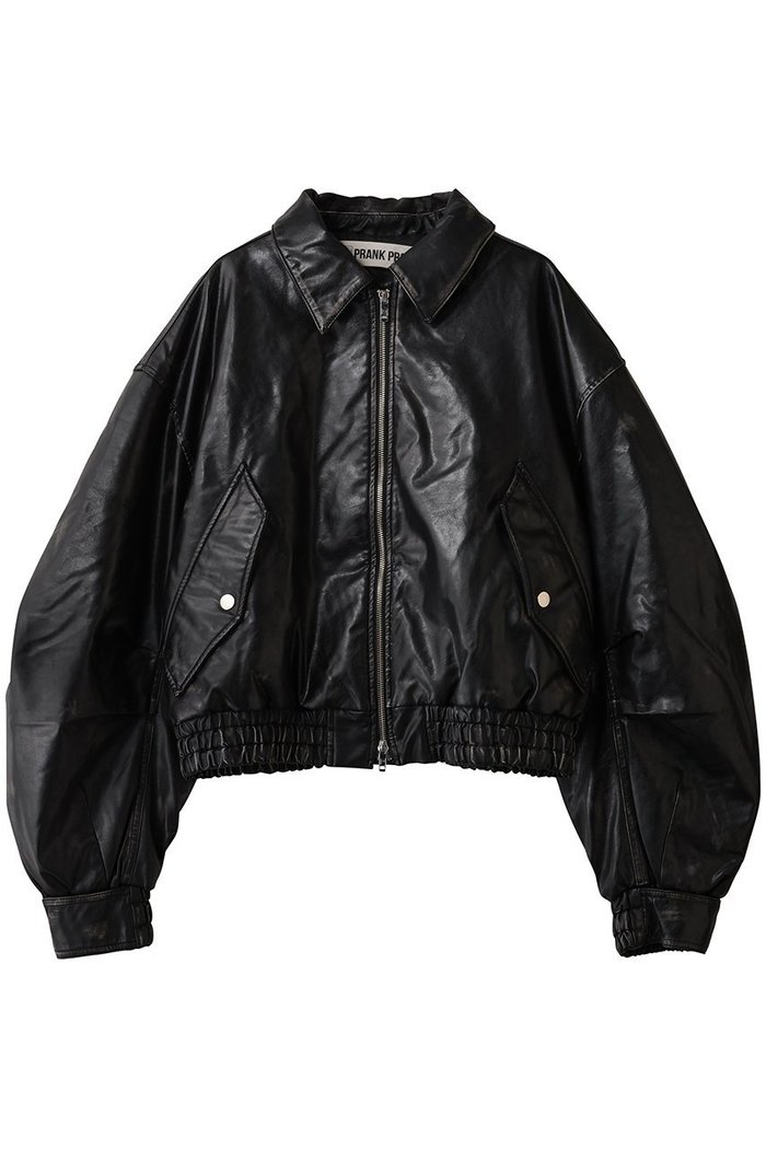 【プランク プロジェクト/PRANK PROJECT】のフライトレザーボンバージャケット / Flight Leather Bomber Jacket インテリア・キッズ・メンズ・レディースファッション・服の通販 founy(ファニー) https://founy.com/ ファッション Fashion レディースファッション Fashion for Women アウター Coat / Outerwear Collection レディースジャケット・軽アウター Jackets ブルゾンジャケット・スポーティアウター Blouson Jackets ショルダー Shoulder, Shoulder Strap ジャケット Jacket, Outerwear フェイクレザー Faux Leather, PU Leather ブルゾン Blouson, Bomber Jacket モダン Modern, Contemporary リアル Real, Realistic 冬 Winter / This Winter |ID: prp329100004919586 ipo3291000000036908250
