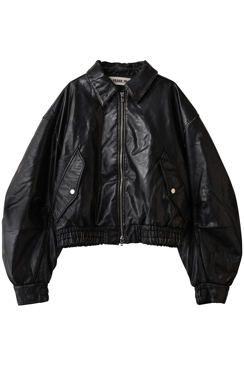 【プランク プロジェクト/PRANK PROJECT】のフライトレザーボンバージャケット / Flight Leather Bomber Jacket 人気、トレンドファッション・服の通販 founy(ファニー) ファッション Fashion レディースファッション Fashion for Women アウター Coat / Outerwear Collection レディースジャケット・軽アウター Jackets ブルゾンジャケット・スポーティアウター Blouson Jackets ショルダー Shoulder, Shoulder Strap ジャケット Jacket, Outerwear フェイクレザー Faux Leather, PU Leather ブルゾン Blouson, Bomber Jacket モダン Modern, Contemporary リアル Real, Realistic 冬 Winter / This Winter other-1|ID: prp329100004919586 ipo3291000000036908250