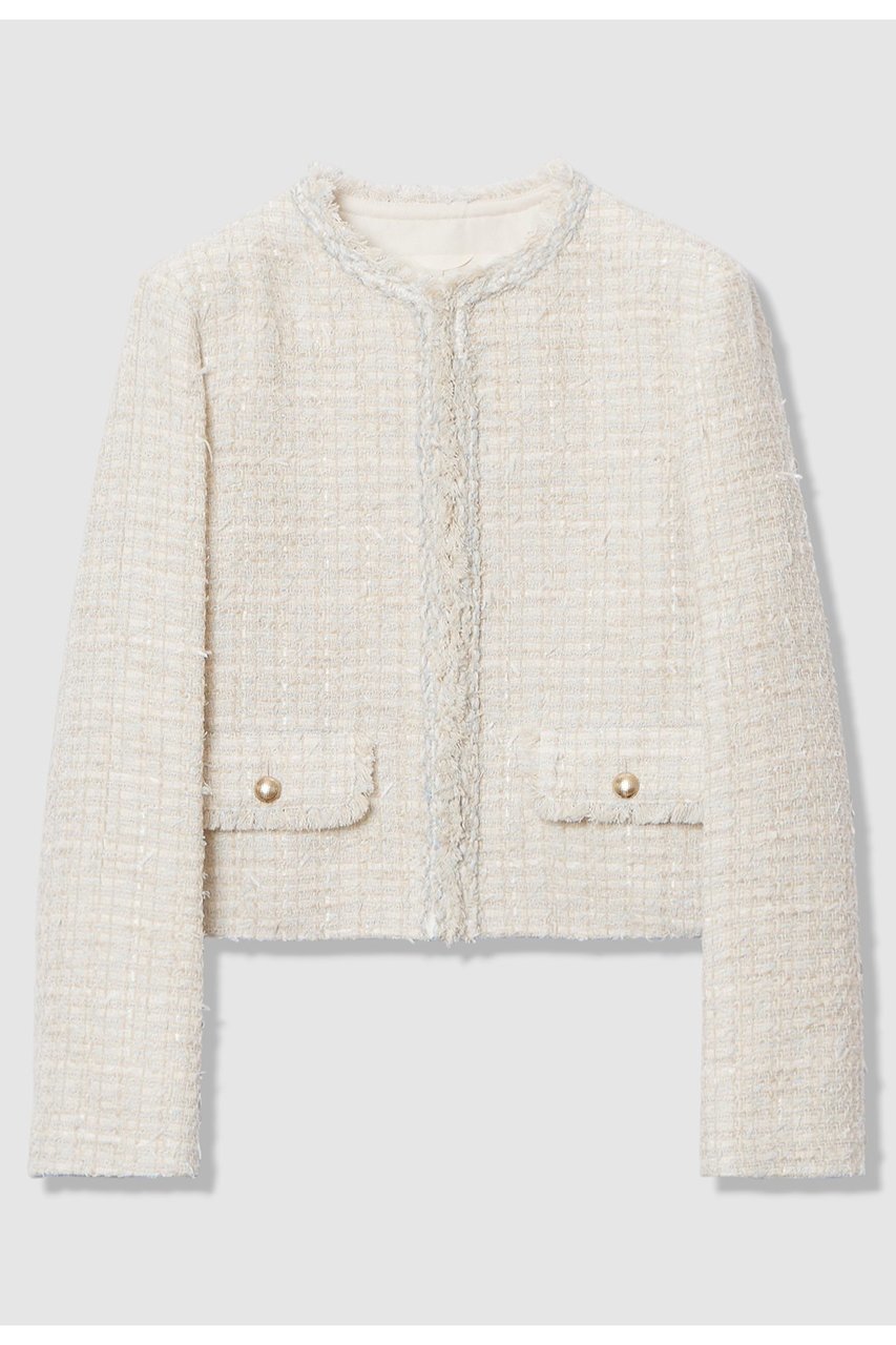 【アナイ/ANAYI】の【Eternal Line 2026】ミックスツイードノーカラー ジャケット インテリア・キッズ・メンズ・レディースファッション・服の通販 founy(ファニー) ファッション Fashion レディースファッション Fashion for Women アウター Coat / Outerwear Collection レディースジャケット・軽アウター Jackets ノーカラージャケット / シンプル上品コーデ Collarless Jackets コンパクト Compact, Small Size ジャケット Jacket, Outerwear セットアップ Set-Up, Coordinated Outfit ツイード Twill, Twill Weave ブレード Braid, Decorative Trim ミックス Mix, Mixed Style おすすめ Recommended / Our Picks エレガント 上品 Elegant セレモニー Ceremony ブルー系|ID: prp329100004919599 ipo3291000000036908489