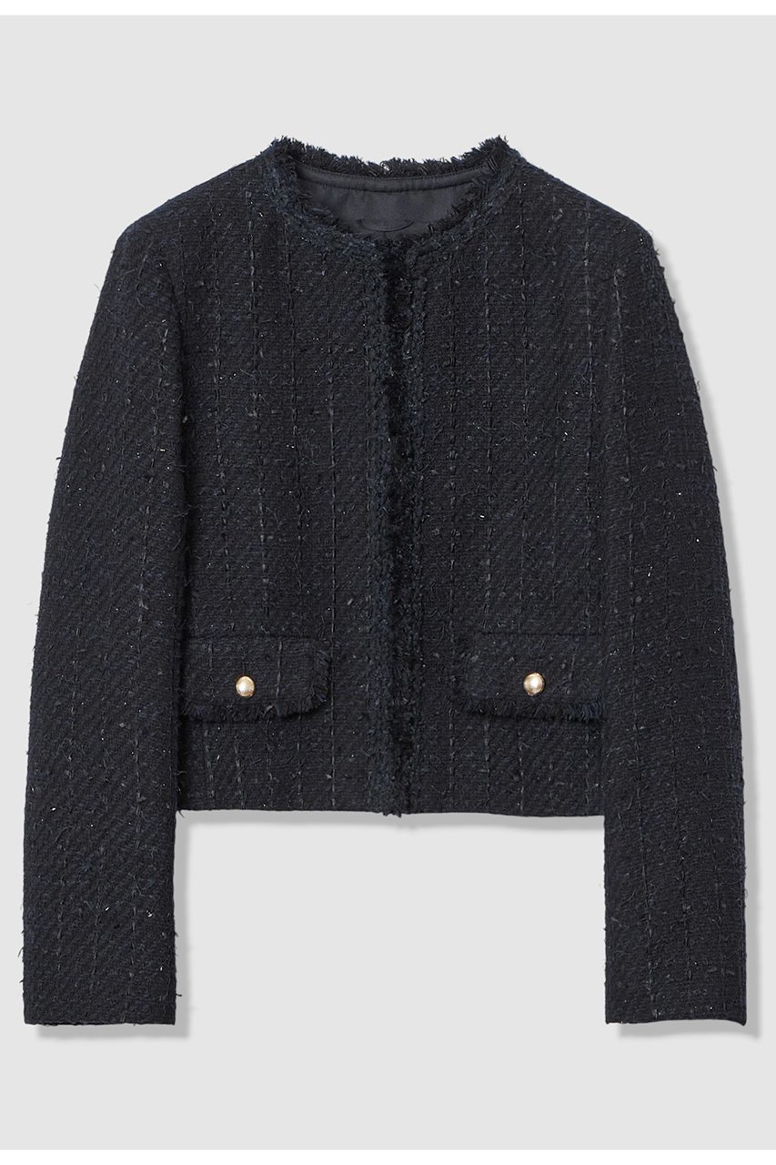 【アナイ/ANAYI】の【Eternal Line 2026】ミックスツイードノーカラー ジャケット インテリア・キッズ・メンズ・レディースファッション・服の通販 founy(ファニー) ファッション Fashion レディースファッション Fashion for Women アウター Coat / Outerwear Collection レディースジャケット・軽アウター Jackets ノーカラージャケット / シンプル上品コーデ Collarless Jackets コンパクト Compact, Small Size ジャケット Jacket, Outerwear セットアップ Set-Up, Coordinated Outfit ツイード Twill, Twill Weave ブレード Braid, Decorative Trim ミックス Mix, Mixed Style おすすめ Recommended / Our Picks エレガント 上品 Elegant セレモニー Ceremony ネイビー|ID: prp329100004919599 ipo3291000000036908490