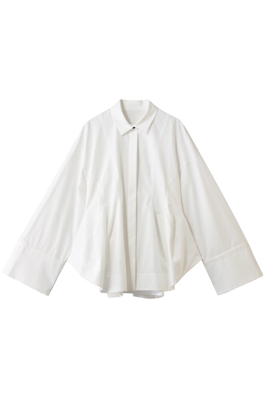 【エンフォルド/ENFOLD】のLUFFA FORM SHIRT 人気、トレンドファッション・服の通販 founy(ファニー) 　ファッション　Fashion　レディースファッション　Fashion for Women　トップス・カットソー　Cut & Sew Tops　シャツ・ブラウス・オフィスカジュアル　Elegant Blouses & Button-Ups　コンパクト　Compact, Small Size　シェイプ　Shape, Slim Fit　スリーブ　Sleeve, Long Sleeve / Short Sleeve　バランス　Balance, Style Balance　バルーン　Balloon, Balloon Silhouette　フレア　Flare, Flared　ベスト　Vest, Waistcoat　ロング　Long, Long-Length　 other-1|ID: prp329100004919610 ipo3291000000036908673