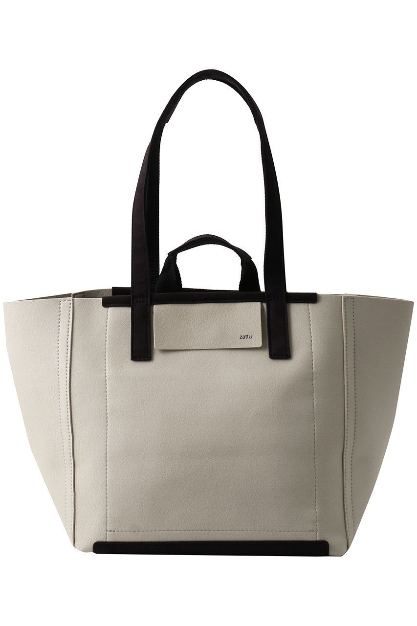 【ザッツ/zattu】のALCOTT-H2 マイクロスエード2wayトートバッグ インテリア・キッズ・メンズ・レディースファッション・服の通販 founy(ファニー) 　ファッション　Fashion　レディースファッション　Fashion for Women　バッグ　Bags　ユニセックス　Unisex, Genderless　シンプル　Simple, Minimal　フィット　Fit, Slim Fit　軽量　Lightweight, Ultra Light　アイボリー×ブラック|ID: prp329100004919622 ipo3291000000036908924