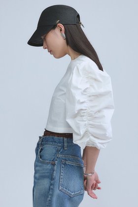 【カオス/Chaos】 【Dhruv Kapoor】ルーシュドスリーブブラウス人気、トレンドファッション・服の通販 founy(ファニー) ファッション Fashion レディースファッション Fashion for Women トップス・カットソー Cut & Sew Tops シャツ・ブラウス・オフィスカジュアル Elegant Blouses & Button-Ups イタリア Italy インド Indian Textile コレクション Collection, Seasonal Line ショート Short, Short Length スリーブ Sleeve, Long Sleeve / Short Sleeve フェミニン Feminine, Girly 別注 Limited Edition, Custom Order ミックス Mix, Mixed Style ミラノ Milano Style, Italian-Inspired 再入荷 Restock / Back in Stock |ID:prp329100004919627