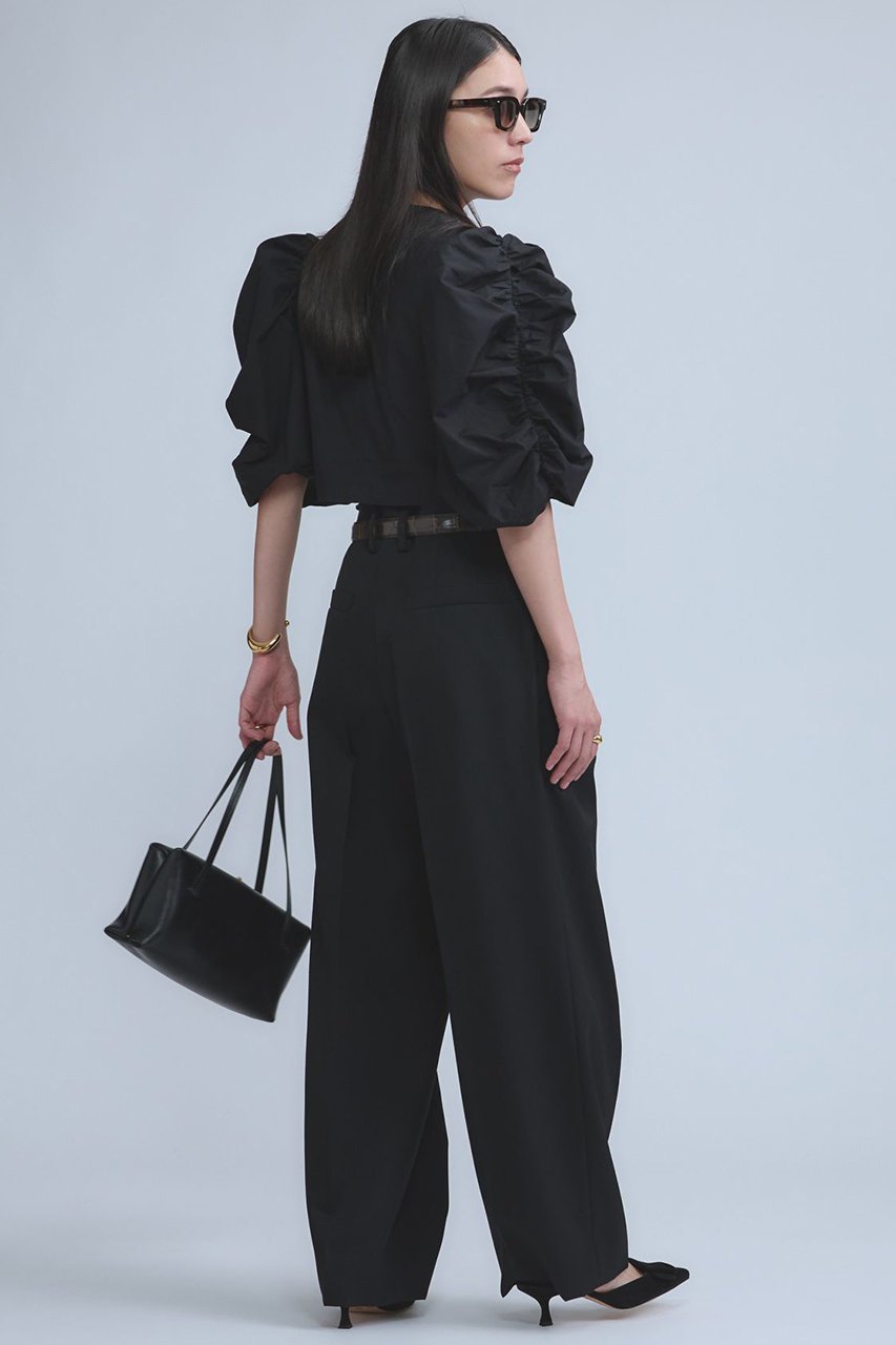 【カオス/Chaos】の【Dhruv Kapoor】ルーシュドスリーブブラウス 人気、トレンドファッション・服の通販 founy(ファニー) 　ファッション　Fashion　レディースファッション　Fashion for Women　トップス・カットソー　Cut & Sew Tops　シャツ・ブラウス・オフィスカジュアル　Elegant Blouses & Button-Ups　イタリア　Italy　インド　Indian Textile　コレクション　Collection, Seasonal Line　ショート　Short, Short Length　スリーブ　Sleeve, Long Sleeve / Short Sleeve　フェミニン　Feminine, Girly　別注　Limited Edition, Custom Order　ミックス　Mix, Mixed Style　ミラノ　Milano Style, Italian-Inspired　再入荷　Restock / Back in Stock　other-5|ID: prp329100004919627 ipo3291000000036909037