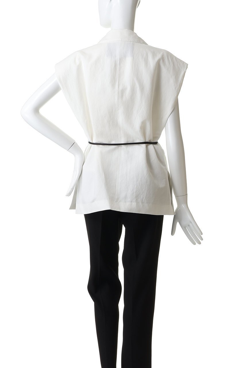 【ルームエイト/Room no.8】の【Room no.8 BLACK】LINEN ダブルブレスト ボリューム ジレ 人気、トレンドファッション・服の通販 founy(ファニー) 　ファッション　Fashion　レディースファッション　Fashion for Women　アウター　Coat / Outerwear Collection　レディースジャケット・軽アウター　Jackets　クール　Cool, Chic　ジャケット　Jacket, Outerwear　ダブル　Double, Double-Breasted　ベスト　Vest, Waistcoat　リネン　Linen, Linen Fabric　other-4|ID: prp329100004919656 ipo3291000000036909499