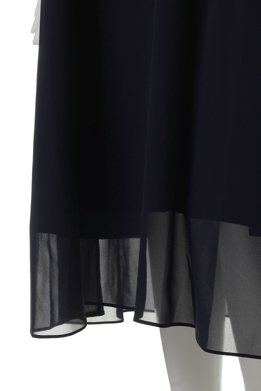 【アナイ/ANAYI】のシフォンコンビ配色カラーワンピース 人気、トレンドファッション・服の通販 founy(ファニー) 　ファッション　Fashion　レディースファッション　Fashion for Women　ワンピース　Dresses　チュニック　Tunic Tops & Dresses　エアリー　Airy Texture　カットソー　Cut and Sewn Top　コンビ　Combo, Combination Style　シフォン　Chiffon, Lightweight Fabric　スポーティ　Sporty, Casual Athletic　チュニック　Tunic, Long Top　フレア　Flare, Flared　ロング　Long, Long-Length　other-6|ID: prp329100004921352 ipo3291000000036922473