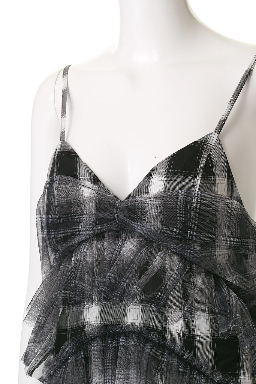 【メゾンスペシャル/MAISON SPECIAL】のPlaid Tiered Dress/チェックティアードワンピース 人気、トレンドファッション・服の通販 founy(ファニー) 　ファッション　Fashion　レディースファッション　Fashion for Women　ワンピース　Dresses　フォーマル・パーティードレス・結婚式用ドレス　Elegant & Casual Dresses　チュニック　Tunic Tops & Dresses　チェック　Check, Plaid, Tartan　チュニック　Tunic, Long Top　チュール　Tulip, Tulip Motif　リゾート　Resort, Vacation Style　ロマンティック　Romantic, Feminine Style　ロング　Long, Long-Length　other-5|ID: prp329100004921393 ipo3291000000036922988