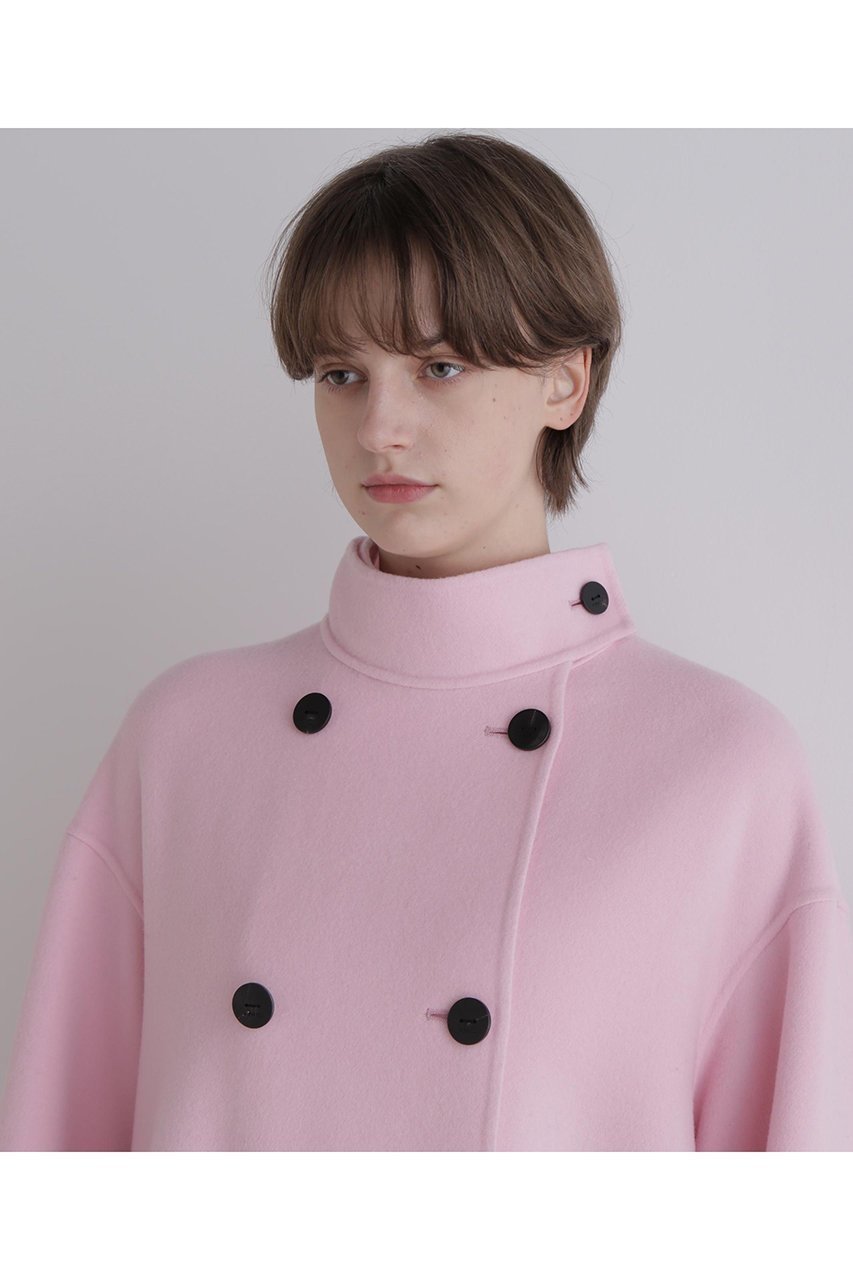 【ル フィル/LE PHIL】のソフトウールリバースタンドカラーコート 人気、トレンドファッション・服の通販 founy(ファニー) 　ファッション　Fashion　レディースファッション　Fashion for Women　アウター　Coat / Outerwear Collection　コート・ロングコート・ピーコート　Long Coats, Peacoats & More　スタンド　Stand Collar, Upright Stand　ドレス　Dress, One-Piece　ビッグ　Big, Oversized　フォルム　Silhouette, Form　フレア　Flare, Flared　ロング　Long, Long-Length　other-6|ID: prp329100004921461 ipo3291000000036923727