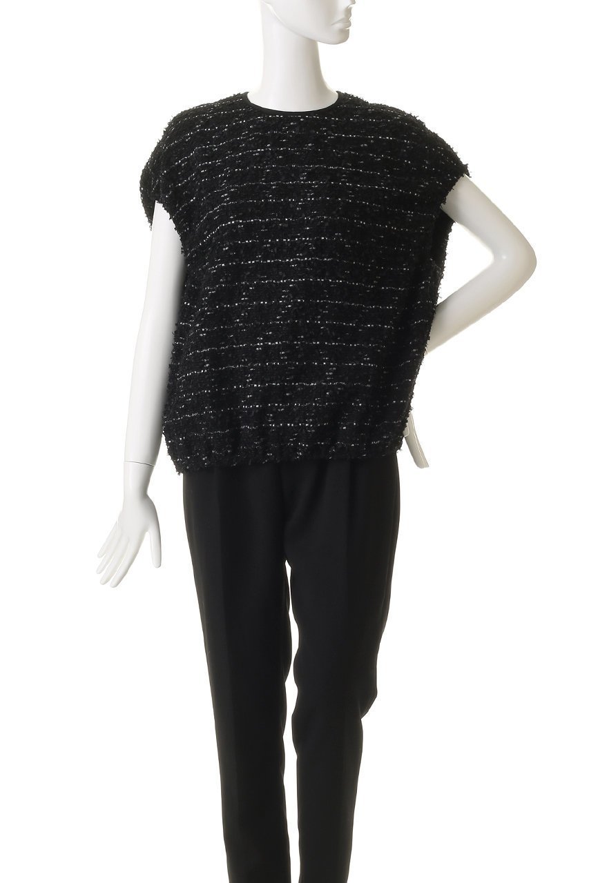 【マイ ウィークネス/MY WEAKNESS】のHilja Pullover 人気、トレンドファッション・服の通販 founy(ファニー) 　ファッション　Fashion　レディースファッション　Fashion for Women　トップス・カットソー　Cut & Sew Tops　ニット　Knit Tops & Sweaters　カジュアルプルオーバー・ニットトップス　Pullovers & Knit Tops / Casual Pullovers　インナー　Innerwear　シンプル　Simple, Minimal　ツイード　Twill, Twill Weave　ノースリーブ　Sleeveless, No-Sleeve　リラックス　Relax, Relaxed Fit　other-2|ID: prp329100004921474 ipo3291000000036923878