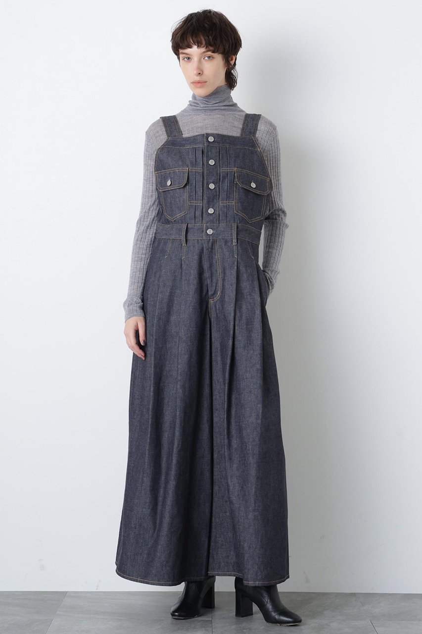 【ヒューエルミュージアム/hueLe Museum】の【STUMBLY】Super Wide Combinaison インテリア・キッズ・メンズ・レディースファッション・服の通販 founy(ファニー) ファッション Fashion レディースファッション Fashion for Women パンツ Pants & Trousers インナー Innerwear カットソー Cut and Sewn Top コンパクト Compact, Small Size コンビネゾン Jumpsuit, All-in-One ジャケット Jacket, Outerwear デニム Denim, Jeans Material ヴィンテージ Vintage Style ネイビー|ID: prp329100004921479 ipo3291000000036923932