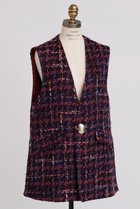 【ヒューエルミュージアム/hueLe Museum】の【STUMBLY】Linton No Collar Gilet パープル|ID: prp329100004921482 ipo3291000000036923952