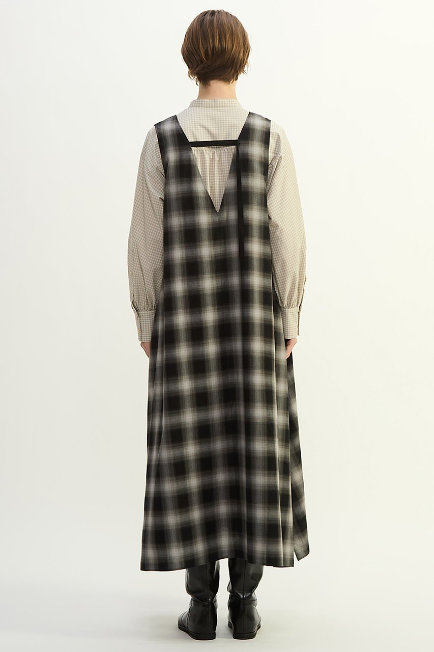 【プレインピープル/PLAIN PEOPLE】のオンブレチェックノースリーブワンピース 人気、トレンドファッション・服の通販 founy(ファニー) 　ファッション　Fashion　レディースファッション　Fashion for Women　ワンピース　Dresses　チュニック　Tunic Tops & Dresses　グラデーション　Gradient, Ombre　シンプル　Simple, Minimal　チュニック　Tunic, Long Top　ノースリーブ　Sleeveless, No-Sleeve　ロング　Long, Long-Length　エレガント 上品　Elegant　再入荷　Restock / Back in Stock　other-4|ID: prp329100004921522 ipo3291000000036924304