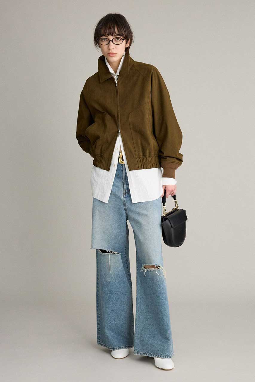 【ブリル/BRILL】のスエードライクブルゾン 人気、トレンドファッション・服の通販 founy(ファニー) 　ファッション　Fashion　レディースファッション　Fashion for Women　アウター　Coat / Outerwear Collection　レディースジャケット・軽アウター　Jackets　ブルゾンジャケット・スポーティアウター　Blouson Jackets　なめらか　Smooth, Silky Texture　ジャケット　Jacket, Outerwear　ブルゾン　Blouson, Bomber Jacket　エレガント 上品　Elegant　軽量　Lightweight, Ultra Light　other-6|ID: prp329100004921573 ipo3291000000036925115