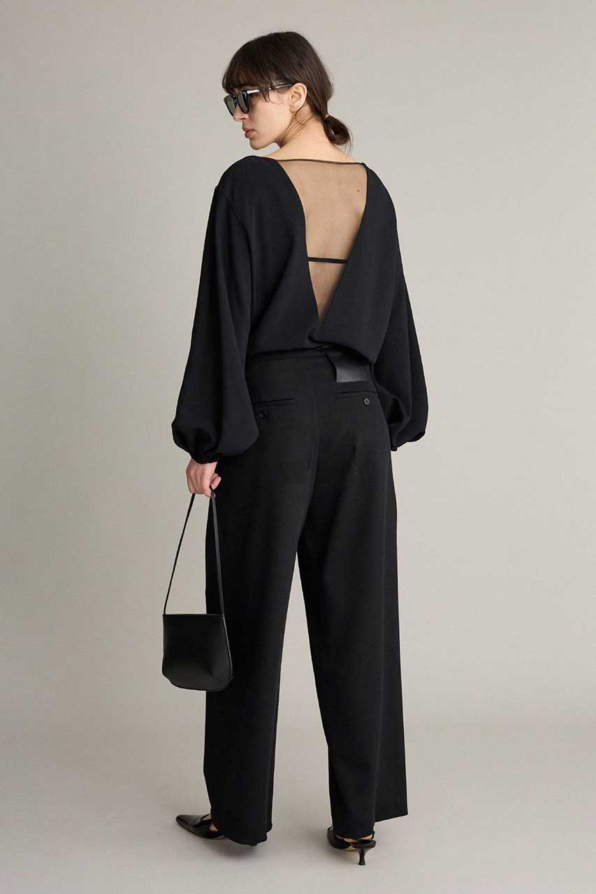 【ブリル/BRILL】のバックメッシュブラウス 人気、トレンドファッション・服の通販 founy(ファニー) 　ファッション　Fashion　レディースファッション　Fashion for Women　トップス・カットソー　Cut & Sew Tops　シャツ・ブラウス・オフィスカジュアル　Elegant Blouses & Button-Ups　バッグ　Bags　スリーブ　Sleeve, Long Sleeve / Short Sleeve　チュール　Tulip, Tulip Motif　ツイル　Twist, Twisted Detail　ロング　Long, Long-Length　other-7|ID: prp329100004921575 ipo3291000000036925137