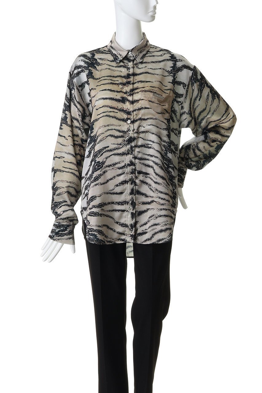 【プランク プロジェクト/PRANK PROJECT】のタイガープリントシャツ 人気、トレンドファッション・服の通販 founy(ファニー) 　ファッション　Fashion　レディースファッション　Fashion for Women　トップス・カットソー　Cut & Sew Tops　シャツ・ブラウス・オフィスカジュアル　Elegant Blouses & Button-Ups　おすすめ　Recommended / Our Picks　とろみ　Fluid, Flowy Fabric　サテン　Satin, Glossy Fabric　ジャケット　Jacket, Outerwear　スリーブ　Sleeve, Long Sleeve / Short Sleeve　プリント　Print, Printed Pattern　ロング　Long, Long-Length　羽織　Haori, Light Jacket　other-2|ID: prp329100004921618 ipo3291000000036925679