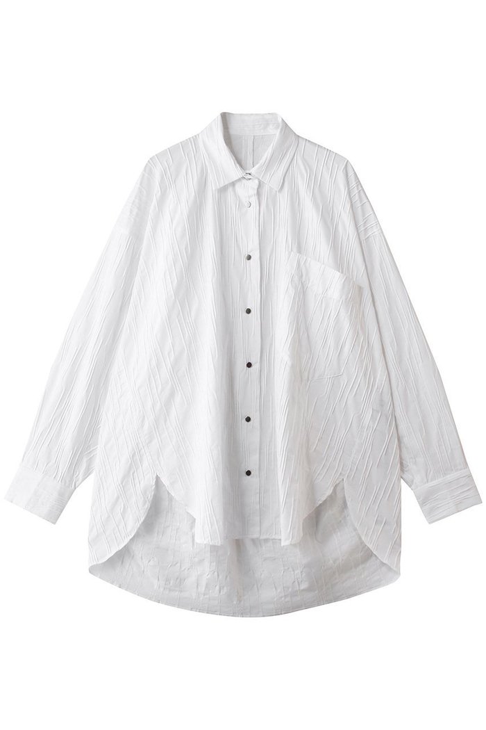 【リムアーク/RIM.ARK】のTuck pleats back volume SH/シャツ インテリア・キッズ・メンズ・レディースファッション・服の通販 founy(ファウニー) https://founy.com/ ファッション Fashion レディースファッション Fashion for Women トップス・カットソー Cut & Sew Tops シャツ・ブラウス・オフィスカジュアル Elegant Blouses & Button-Ups シンプル Simple, Minimal スリーブ Sleeve, Long Sleeve / Short Sleeve モダン Modern, Contemporary リュクス Luxury, Elegant, High-End, Chic ロング Long, Long-Length 定番 Standard, Basic Item |ID: prp329100004921806 ipo3291000000036928721