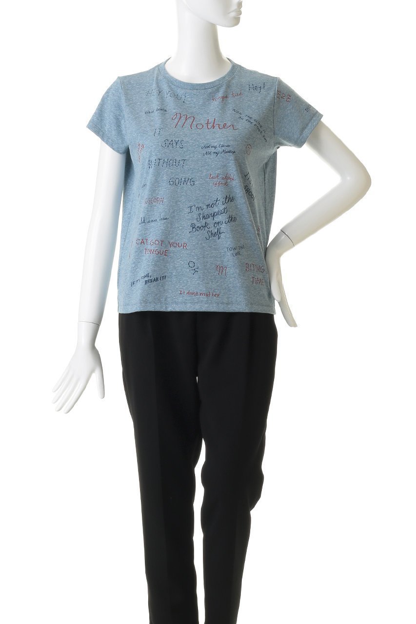 【マザー/MOTHER】のTHE BOXY GOODIE GOODIE ロゴプリントTシャツ (TNT) 人気、トレンドファッション・服の通販 founy(ファニー) 　ファッション　Fashion　レディースファッション　Fashion for Women　トップス・カットソー　Cut & Sew Tops　シャツ・ブラウス・オフィスカジュアル　Elegant Blouses & Button-Ups　ロングTシャツ・Tシャツ　Longline T-Shirts & Tees　カットソー・ベーシックTシャツ　Cut-and-Sewn Tops / Stretch Tees & Basics　ショート　Short, Short Length　スリム　Slim, Slim Fit　スリーブ　Sleeve, Long Sleeve / Short Sleeve　フィット　Fit, Slim Fit　プリント　Print, Printed Pattern　other-2|ID: prp329100004921825 ipo3291000000036928921