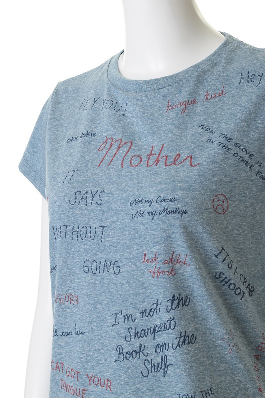 【マザー/MOTHER】のTHE BOXY GOODIE GOODIE ロゴプリントTシャツ (TNT) 人気、トレンドファッション・服の通販 founy(ファニー) 　ファッション　Fashion　レディースファッション　Fashion for Women　トップス・カットソー　Cut & Sew Tops　シャツ・ブラウス・オフィスカジュアル　Elegant Blouses & Button-Ups　ロングTシャツ・Tシャツ　Longline T-Shirts & Tees　カットソー・ベーシックTシャツ　Cut-and-Sewn Tops / Stretch Tees & Basics　ショート　Short, Short Length　スリム　Slim, Slim Fit　スリーブ　Sleeve, Long Sleeve / Short Sleeve　フィット　Fit, Slim Fit　プリント　Print, Printed Pattern　other-5|ID: prp329100004921825 ipo3291000000036928930