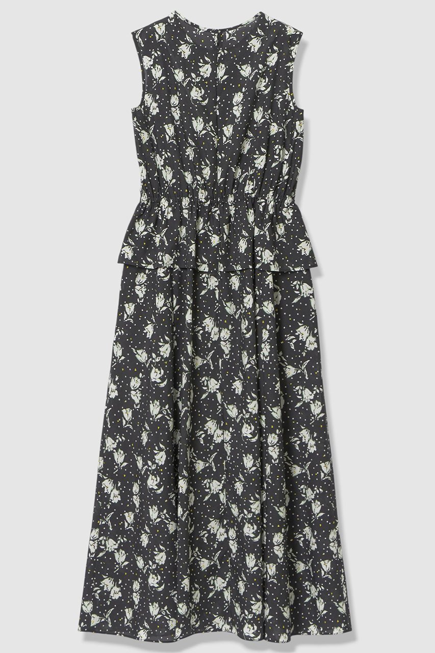 【アナイ/ANAYI】のフラワードットプリントスモッキング ワンピース 人気、トレンドファッション・服の通販 founy(ファニー) 　ファッション　Fashion　レディースファッション　Fashion for Women　ワンピース　Dresses　チュニック　Tunic Tops & Dresses　おすすめ　Recommended / Our Picks　イエロー　Yellow　エレガント 上品　Elegant　カーディガン　Cardigan, Knitwear　ジャケット　Jacket, Outerwear　スモッキング　Smocking, Gathered Stitching　チュニック　Tunic, Long Top　ドット　Polka Dot, Dot Pattern　フラワー　Flower, Floral　ブルゾン　Blouson, Bomber Jacket　ペプラム　Peplum, Flared Hem　モダン　Modern, Contemporary　モチーフ　Motif, Design Theme　ロング　Long, Long-Length　夏　Summer　other-2|ID: prp329100004921870 ipo3291000000036929436