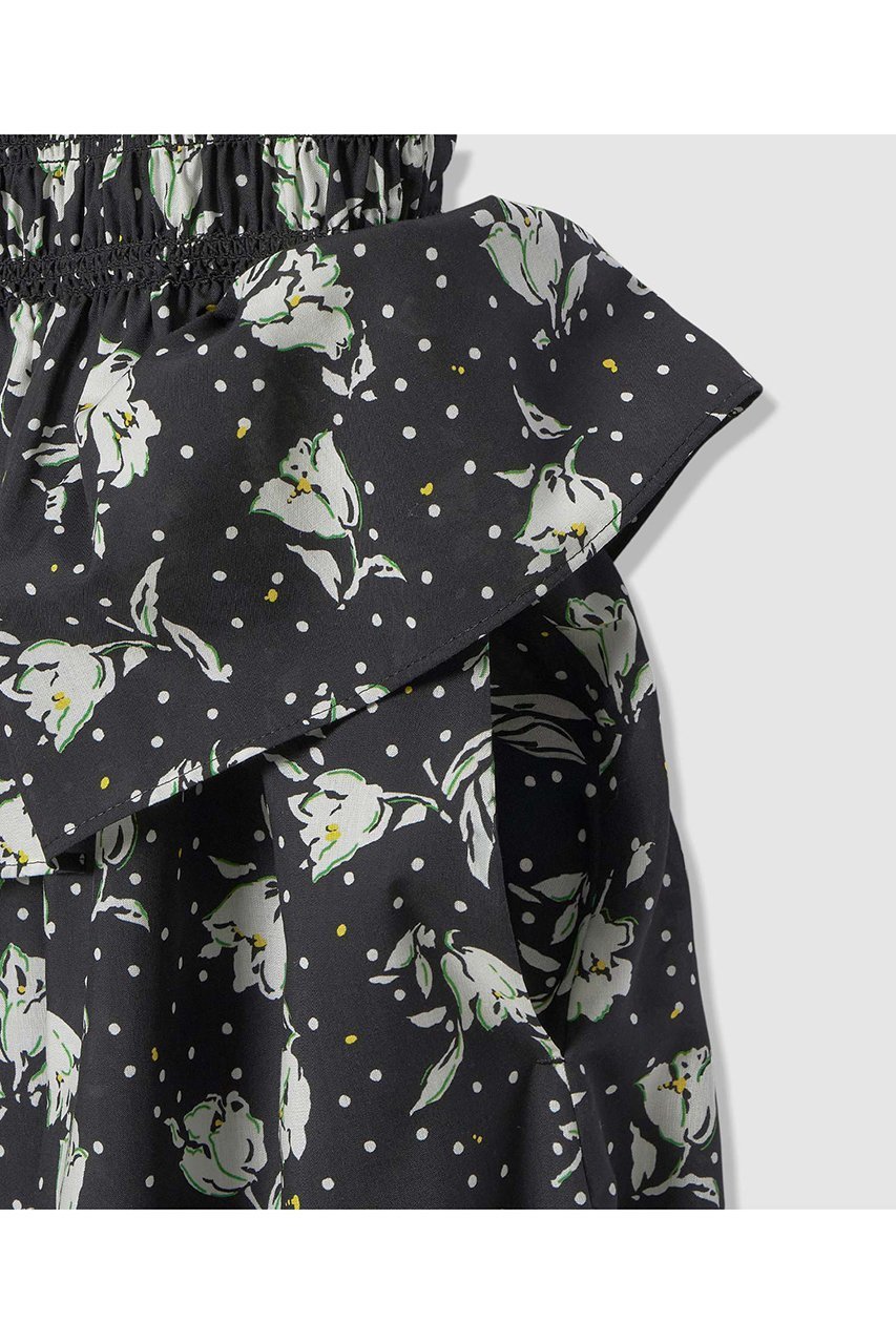 【アナイ/ANAYI】のフラワードットプリントスモッキング ワンピース 人気、トレンドファッション・服の通販 founy(ファニー) 　ファッション　Fashion　レディースファッション　Fashion for Women　ワンピース　Dresses　チュニック　Tunic Tops & Dresses　おすすめ　Recommended / Our Picks　イエロー　Yellow　エレガント 上品　Elegant　カーディガン　Cardigan, Knitwear　ジャケット　Jacket, Outerwear　スモッキング　Smocking, Gathered Stitching　チュニック　Tunic, Long Top　ドット　Polka Dot, Dot Pattern　フラワー　Flower, Floral　ブルゾン　Blouson, Bomber Jacket　ペプラム　Peplum, Flared Hem　モダン　Modern, Contemporary　モチーフ　Motif, Design Theme　ロング　Long, Long-Length　夏　Summer　other-4|ID: prp329100004921870 ipo3291000000036929441