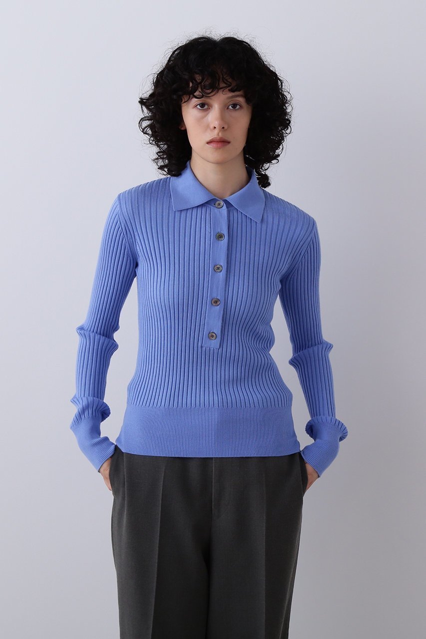 【イレーヴ/YLEVE】のウール シルク カシミア リブ ニット ポロ 人気、トレンドファッション・服の通販 founy(ファニー) 　ファッション　Fashion　レディースファッション　Fashion for Women　トップス・カットソー　Cut & Sew Tops　ニット　Knit Tops & Sweaters　カジュアルプルオーバー・ニットトップス　Pullovers & Knit Tops / Casual Pullovers　シルク　Silk, 100% Silk　バランス　Balance, Style Balance　ワイドリブ　Wide Rib, Wide Ribbed Knit　other-6|ID: prp329100004921886 ipo3291000000036959239