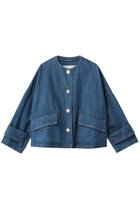 【マッキントッシュ/MACKINTOSH】のHUMBIE ノーカラーデニムジャケットメタルボタン 人気、トレンドファッション・服の通販 founy(ファニー) ファッション Fashion レディースファッション Fashion for Women アウター Coat / Outerwear Collection レディースジャケット・軽アウター Jackets デニムジャケット / カジュアルアウター Denim Jackets ジャケット Jacket, Outerwear デニム Denim, Jeans Material バランス Balance, Style Balance フラップ Flap, Flap Pocket ポケット Pocket, Pocket Detail thumbnail グリーンキャスト|ID: prp329100004921902 ipo3291000000036929752