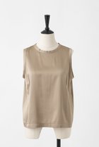 【オーヴィル/EAUVIRE】のウォッシャブルシルクノースリーブブラウス キャメル|ID: prp329100004921913 ipo3291000000036929877