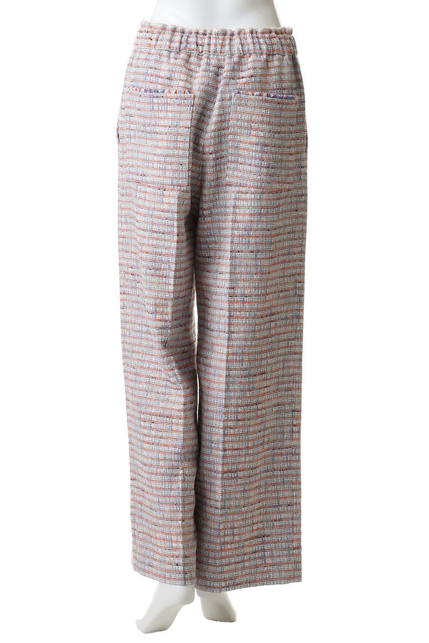 【エブール/ebure】のブルーネオンツイード イージーワイドパンツ 人気、トレンドファッション・服の通販 founy(ファニー) 　ファッション　Fashion　レディースファッション　Fashion for Women　パンツ　Pants & Trousers　オレンジ　Orange　ギャザー　Gathered, Ruffled　スピンドル　Spindle, Drawcord　ツイード　Twill, Twill Weave　トレンド　Trend, Trending Now　ネオン　Neon, Neon Color　パターン　Pattern, Design Print　フリンジ　Fringe, Tassel　ワイド　Wide, Wide Fit　春　Spring　other-4|ID: prp329100004921925 ipo3291000000036930016