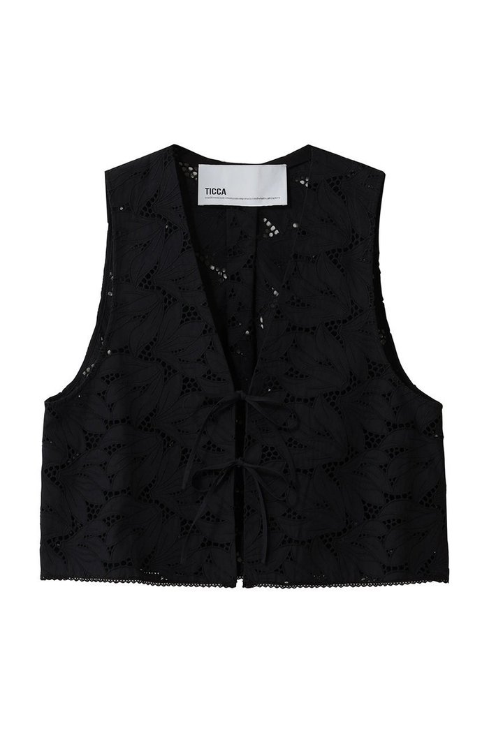 【ティッカ/TICCA】のフラワーレースベスト インテリア・キッズ・メンズ・レディースファッション・服の通販 founy(ファニー) https://founy.com/ ファッション Fashion レディースファッション Fashion for Women アウター Coat / Outerwear Collection レディースジャケット・軽アウター Jackets カットソー Cut and Sewn Top ジャケット Jacket, Outerwear フロント Front, Front Design ベスト Vest, Waistcoat リボン Ribbon, Bow |ID: prp329100004921928 ipo3291000000036930023