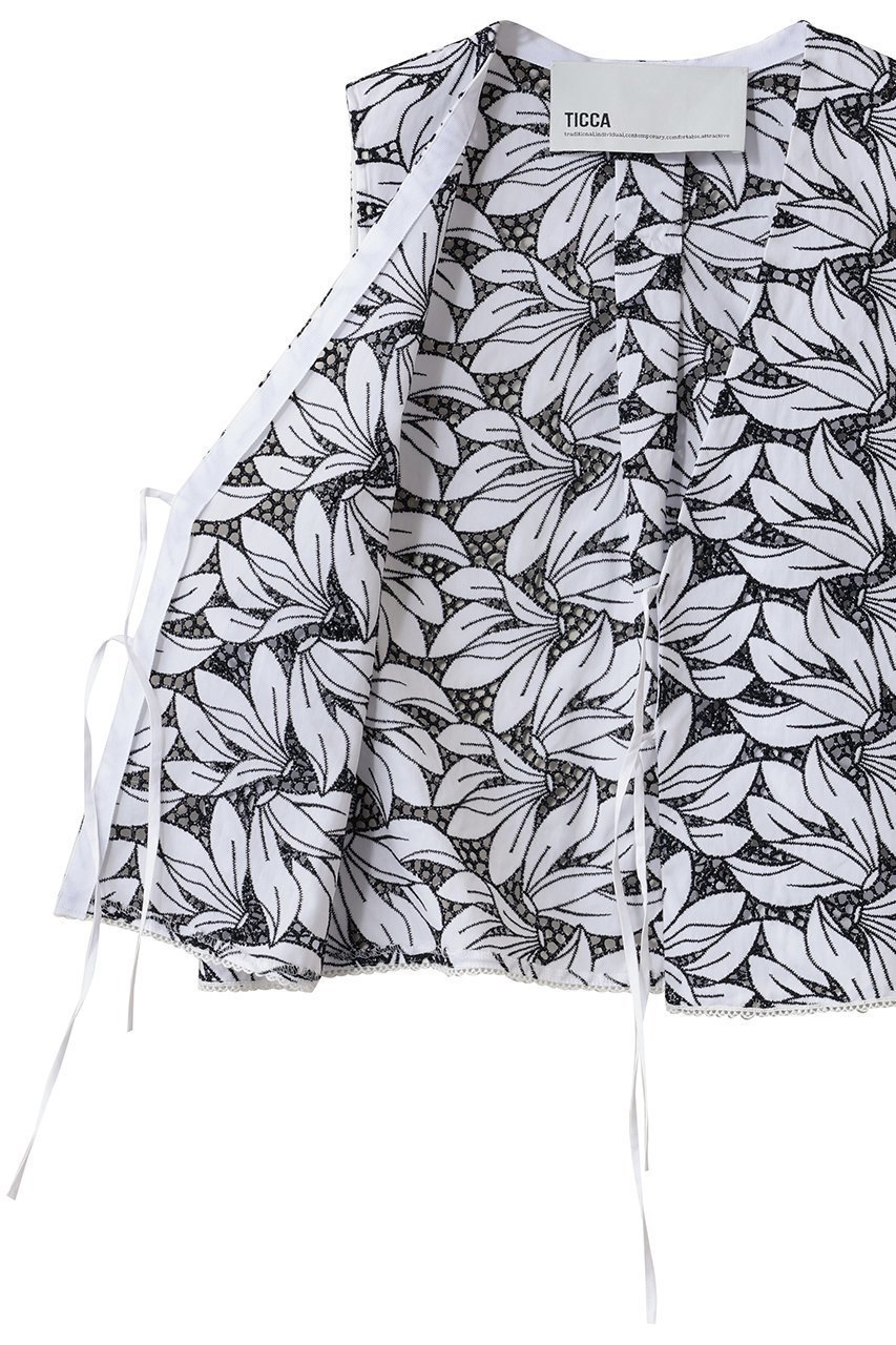 【ティッカ/TICCA】のフラワーレースベスト 人気、トレンドファッション・服の通販 founy(ファニー) 　ファッション　Fashion　レディースファッション　Fashion for Women　アウター　Coat / Outerwear Collection　レディースジャケット・軽アウター　Jackets　カットソー　Cut and Sewn Top　ジャケット　Jacket, Outerwear　フロント　Front, Front Design　ベスト　Vest, Waistcoat　リボン　Ribbon, Bow　other-6|ID: prp329100004921928 ipo3291000000036930040