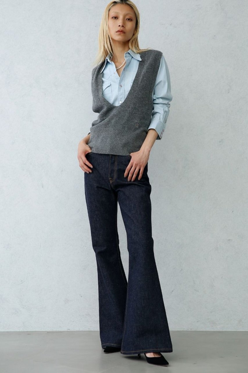 【マディソンブルー/MADISONBLUE】のFLARE PT DENIM フレアデニムパンツ 人気、トレンドファッション・服の通販 founy(ファニー) 　ファッション　Fashion　レディースファッション　Fashion for Women　パンツ　Pants & Trousers　デニムパンツ・ジーンズ・美脚デニム　Denim Jeans & Pants　デニム　Denim, Jeans Material　フレア　Flare, Flared　ボトム　Bottoms, Lower Wear　エレガント 上品　Elegant　other-8|ID: prp329100004921956 ipo3291000000036930211