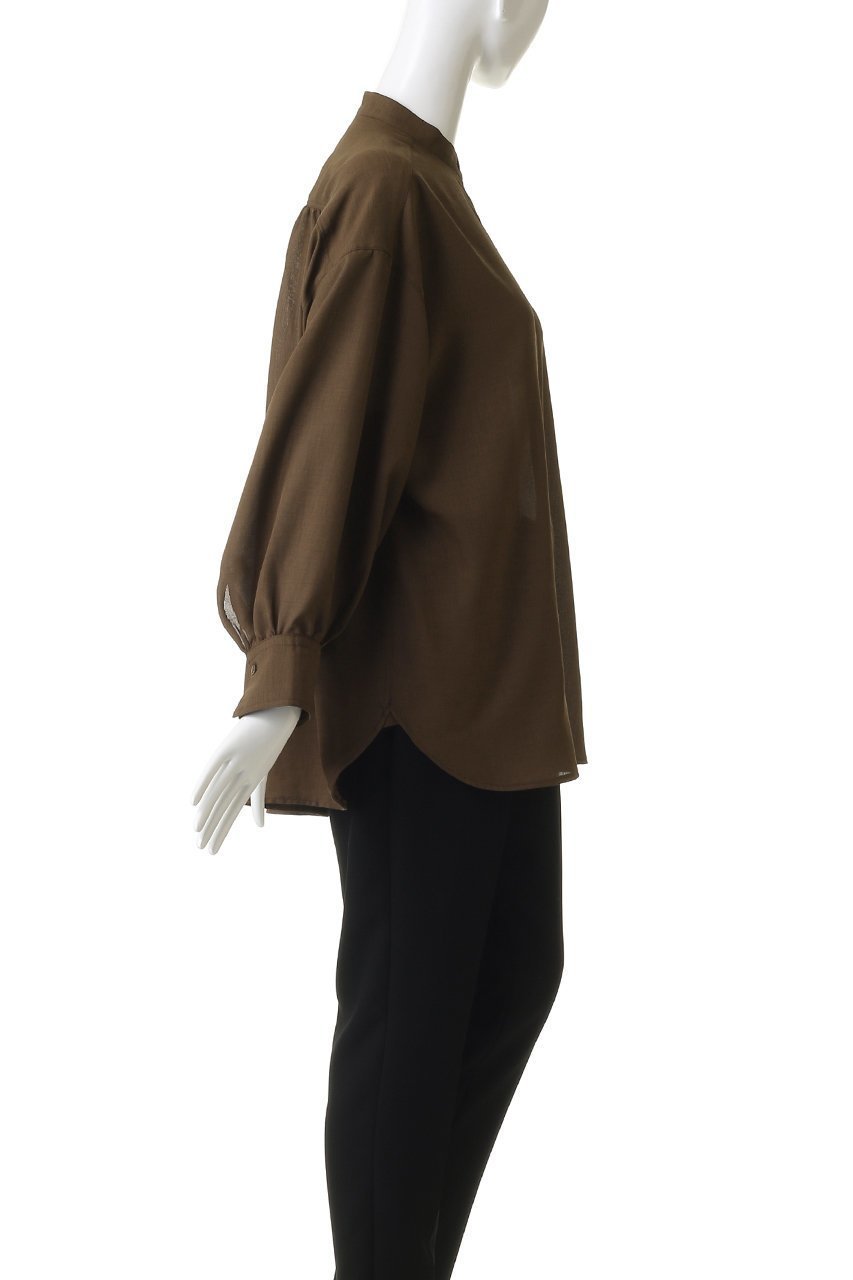 【フローレント/FLORENT】のリネンライクツイル バンドカラーシャツ 人気、トレンドファッション・服の通販 founy(ファニー) 　ファッション　Fashion　レディースファッション　Fashion for Women　トップス・カットソー　Cut & Sew Tops　シャツ・ブラウス・オフィスカジュアル　Elegant Blouses & Button-Ups　スリーブ　Sleeve, Long Sleeve / Short Sleeve　ドレープ　Drape, Draping Fabric　ファブリック　Fabric, Textile　ロング　Long, Long-Length　エレガント 上品　Elegant　ビジネス 仕事 通勤　Business / Work / Commuting　other-3|ID: prp329100004921959 ipo3291000000036930253