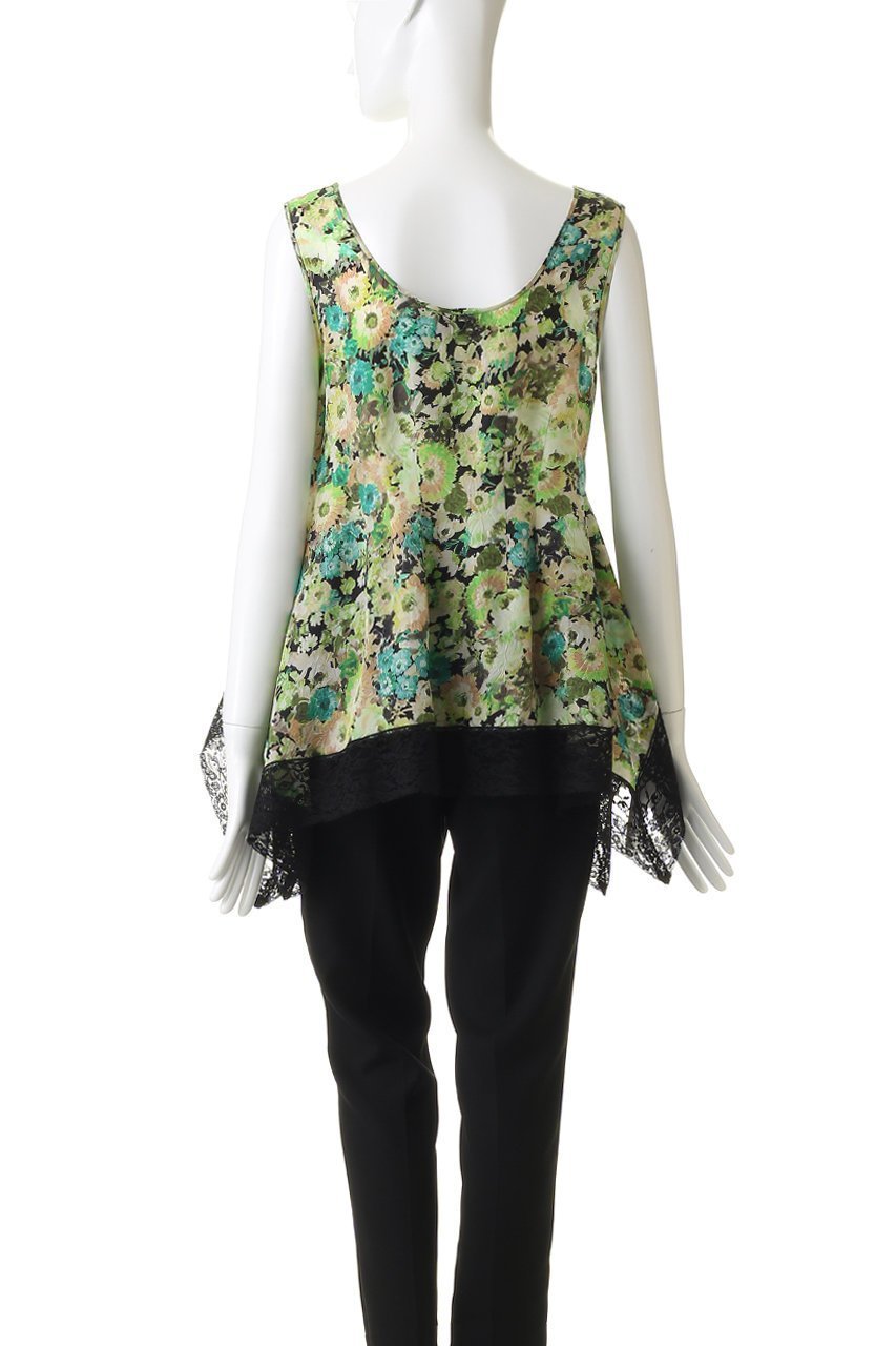 【ルール ロジェット/leur logette】のフラワープリントキュプラトップス 人気、トレンドファッション・服の通販 founy(ファニー) 　ファッション　Fashion　レディースファッション　Fashion for Women　トップス・カットソー　Cut & Sew Tops　キャミソール&ノースリーブ　Camisoles & Sleeveless Tops　シャツ・ブラウス・オフィスカジュアル　Elegant Blouses & Button-Ups　花柄・フラワープリント・モチーフ　Floral Prints & Motifs / Flower Pattern Tops　オケージョン　Occasion Wear　キュプラ　Cupro, Eco Fabric　スクエア　Square, Square Shape　ノースリーブ　Sleeveless, No-Sleeve　フィット　Fit, Slim Fit　フラワー　Flower, Floral　プリント　Print, Printed Pattern　ヘムライン　Hemline, Bottom Cut　other-4|ID: prp329100004921963 ipo3291000000036930302