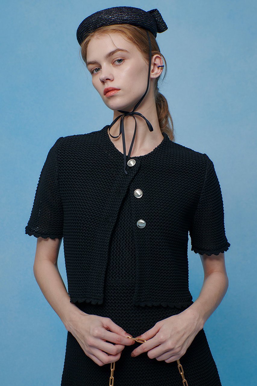 【アルアバイル/allureville】の【LOULOU WILLOUGHBY】メッシュクロッシェボレロカーディガン 人気、トレンドファッション・服の通販 founy(ファニー) 　ファッション　Fashion　レディースファッション　Fashion for Women　トップス・カットソー　Cut & Sew Tops　ニット　Knit Tops & Sweaters　カーディガン・羽織り　Layered Style Cardigans　カーディガン　Cardigan, Knitwear　バランス　Balance, Style Balance　ボレロ　Bolero, Short Cardigan　メッシュ　Mesh, Net Fabric　other-5|ID: prp329100004921967 ipo3291000000036930403