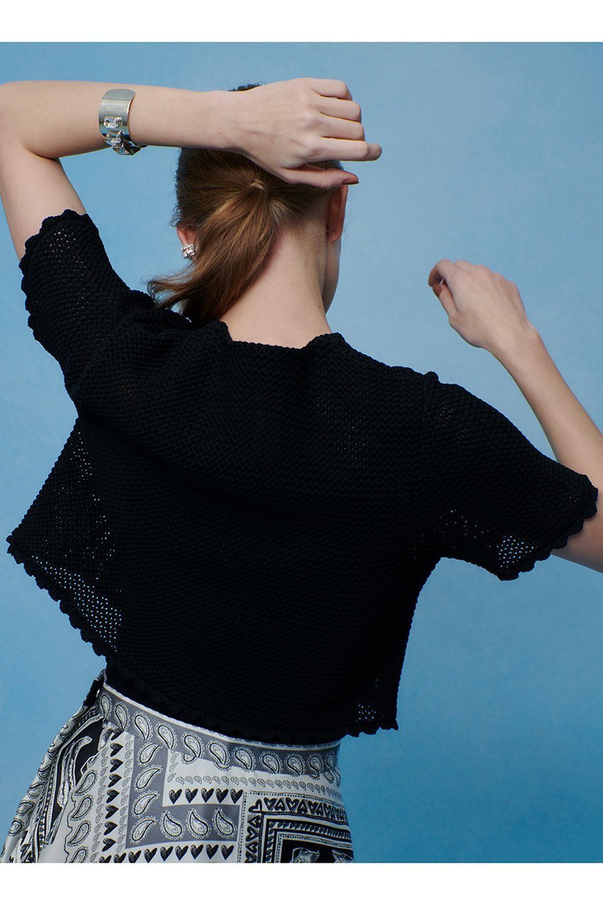 【アルアバイル/allureville】の【LOULOU WILLOUGHBY】メッシュクロッシェボレロカーディガン 人気、トレンドファッション・服の通販 founy(ファニー) 　ファッション　Fashion　レディースファッション　Fashion for Women　トップス・カットソー　Cut & Sew Tops　ニット　Knit Tops & Sweaters　カーディガン・羽織り　Layered Style Cardigans　カーディガン　Cardigan, Knitwear　バランス　Balance, Style Balance　ボレロ　Bolero, Short Cardigan　メッシュ　Mesh, Net Fabric　other-6|ID: prp329100004921967 ipo3291000000036930405