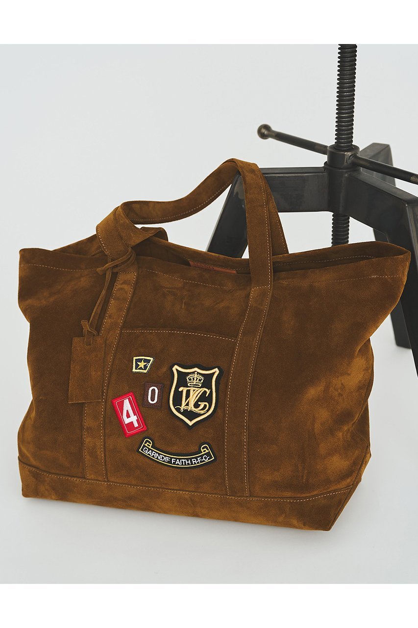 【ウィムガゼット/Whim Gazette】の【MARCO MASI】スエードワッペントート インテリア・キッズ・メンズ・レディースファッション・服の通販 founy(ファニー) 　ファッション　Fashion　レディースファッション　Fashion for Women　バッグ　Bags　イタリア　Italy　クラッチ　Clutch, Clutch Bag　シンプル　Simple, Minimal　なめらか　Smooth, Silky Texture　別注　Limited Edition, Custom Order　ミラノ　Milano Style, Italian-Inspired　ループ　Loop, Loop Knit　ブラウン|ID: prp329100004921972 ipo3291000000036930452