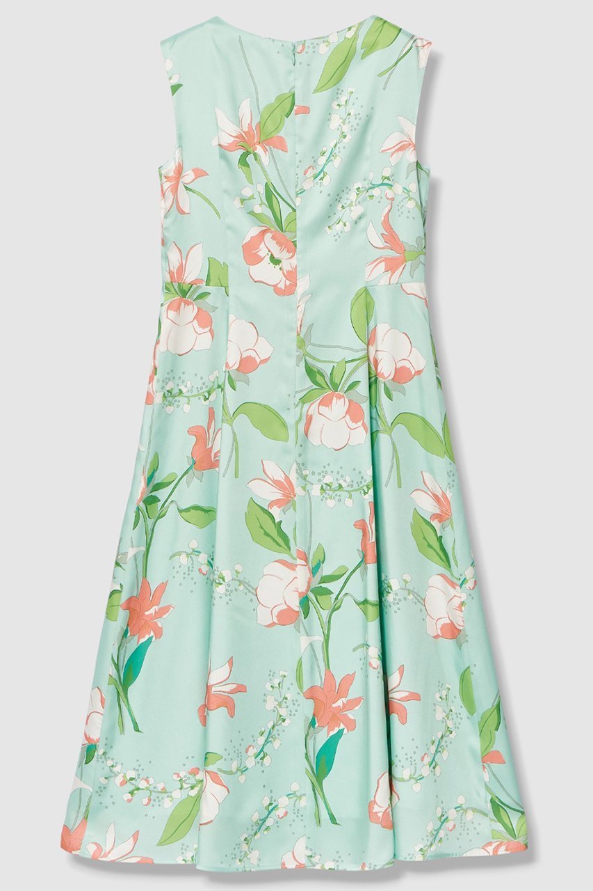 【アナイ/ANAYI】のリリーフラワープリントフレア ワンピース 人気、トレンドファッション・服の通販 founy(ファニー) 　ファッション　Fashion　レディースファッション　Fashion for Women　ワンピース　Dresses　チュニック　Tunic Tops & Dresses　おすすめ　Recommended / Our Picks　チュニック　Tunic, Long Top　ツイル　Twist, Twisted Detail　フォルム　Silhouette, Form　プリント　Print, Printed Pattern　ロング　Long, Long-Length　春　Spring　other-2|ID: prp329100004921981 ipo3291000000036930584