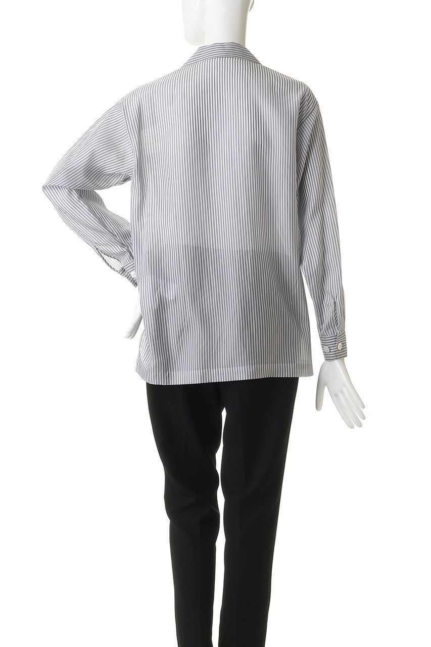 【イレーヴ/YLEVE】のACETATE CUPRA ストライプ パジャマ シャツ 人気、トレンドファッション・服の通販 founy(ファニー) 　ファッション　Fashion　レディースファッション　Fashion for Women　トップス・カットソー　Cut & Sew Tops　シャツ・ブラウス・オフィスカジュアル　Elegant Blouses & Button-Ups　ストライプ　Stripe, Striped Pattern　スリーブ　Sleeve, Long Sleeve / Short Sleeve　パジャマ　Pajamas, Sleepwear　フィット　Fit, Slim Fit　ボックス　Boxy, Box Shape　リラックス　Relax, Relaxed Fit　ロング　Long, Long-Length　ヴィンテージ　Vintage Style　夏　Summer　羽織　Haori, Light Jacket　other-4|ID: prp329100004922009 ipo3291000000036930963