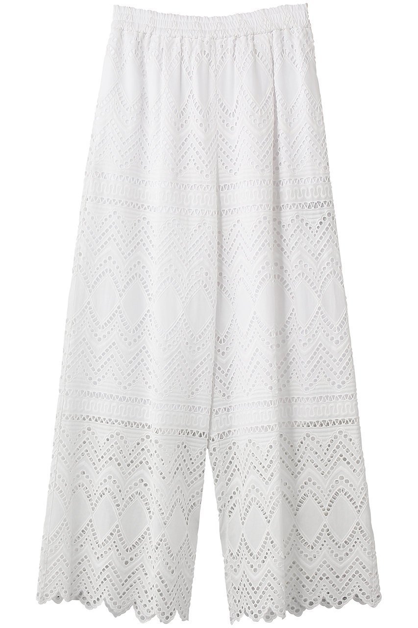 【ランバン オン ブルー/LANVIN en Bleu】のエンブロイダリーコットンレースパンツ インテリア・キッズ・メンズ・レディースファッション・服の通販 founy(ファニー) 　ファッション　Fashion　レディースファッション　Fashion for Women　パンツ　Pants & Trousers　コレクション　Collection, Seasonal Line　ショート　Short, Short Length　スラックス　Slacks, Dress Pants　セットアップ　Set-Up, Coordinated Outfit　デニム　Denim, Jeans Material　バランス　Balance, Style Balance　ラグジュアリー　Luxury, Elegant　リゾート　Resort, Vacation Style　リボン　Ribbon, Bow　レース　Lace, Lace Fabric　夏　Summer　オフホワイト|ID: prp329100004922038 ipo3291000000036931236