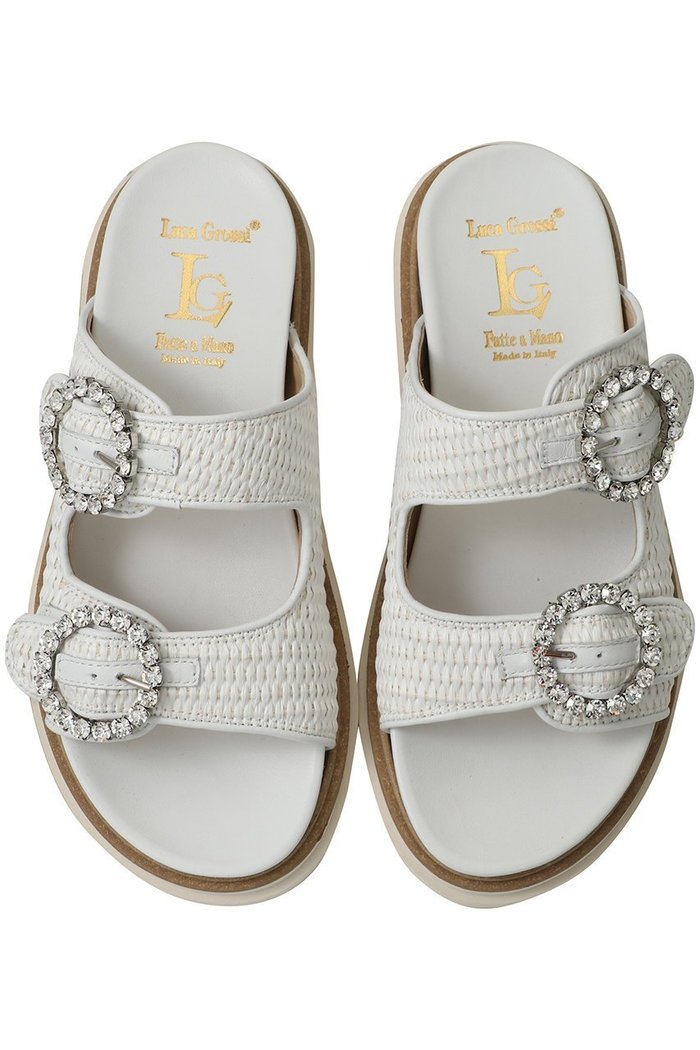 【ルカグロッシ/LucaGrossi】の【ELLE SHOP別注】ビジューバックル ダブルベルトサンダル インテリア・キッズ・メンズ・レディースファッション・服の通販 founy(ファニー) https://founy.com/ ファッション Fashion レディースファッション Fashion for Women バッグ Bags ベルト&ウエストマーク Belts & Waist Accessories サンダル Sandals, Summer Shoes ジュエリー Jewelry, Accessories スポーティ Sporty, Casual Athletic ダブル Double, Double-Breasted ラグジュアリー Luxury, Elegant 別注 Limited Edition, Custom Order |ID: prp329100004922043 ipo3291000000036931283