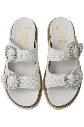 【ルカグロッシ/LucaGrossi】 【ELLE SHOP別注】ビジューバックル ダブルベルトサンダル人気、トレンドファッション・服の通販 founy(ファニー) ファッション Fashion レディースファッション Fashion for Women バッグ Bags ベルト&ウエストマーク Belts & Waist Accessories サンダル Sandals, Summer Shoes ジュエリー Jewelry, Accessories スポーティ Sporty, Casual Athletic ダブル Double, Double-Breasted ラグジュアリー Luxury, Elegant 別注 Limited Edition, Custom Order |ID:prp329100004922043