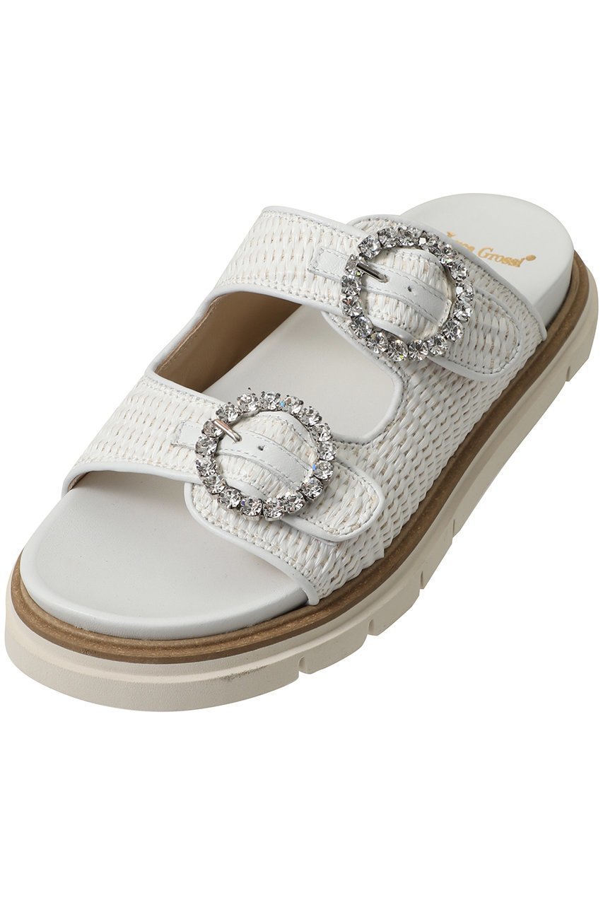 【ルカグロッシ/LucaGrossi】の【ELLE SHOP別注】ビジューバックル ダブルベルトサンダル 人気、トレンドファッション・服の通販 founy(ファニー) ファッション Fashion レディースファッション Fashion for Women バッグ Bags ベルト&ウエストマーク Belts & Waist Accessories サンダル Sandals, Summer Shoes ジュエリー Jewelry, Accessories スポーティ Sporty, Casual Athletic ダブル Double, Double-Breasted ラグジュアリー Luxury, Elegant 別注 Limited Edition, Custom Order other-4|ID: prp329100004922043 ipo3291000000036931291