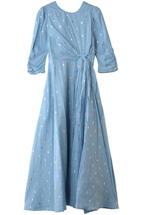 【ヌキテパ/NE QUITTEZ PAS】 Cotton Foil Print ツイスト ウエスト ドレス人気、トレンドファッション・服の通販 founy(ファニー) ファッション Fashion レディースファッション Fashion for Women ワンピース Dresses フォーマル・パーティードレス・結婚式用ドレス Elegant & Casual Dresses チュニック Tunic Tops & Dresses チュニック Tunic, Long Top ツイスト Tweed, Tweed Fabric ドレス Dress, One-Piece フォルム Silhouette, Form プリント Print, Printed Pattern ロング Long, Long-Length エレガント 上品 Elegant 再入荷 Restock / Back in Stock 夏 Summer 春 Spring S/S・春夏 SS, Spring/Summer, Warm Season |ID:prp329100004922069